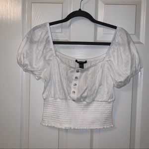 Forever 21 White Crop Top